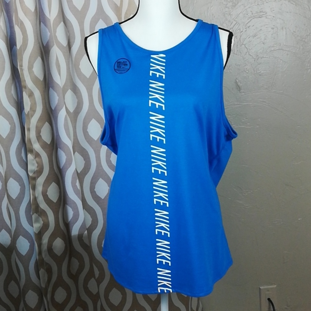 Nike dri-fit XXL womans plus blue tank athletic
